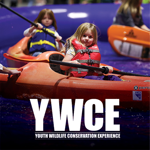 Youth in a kayak at the YWCE